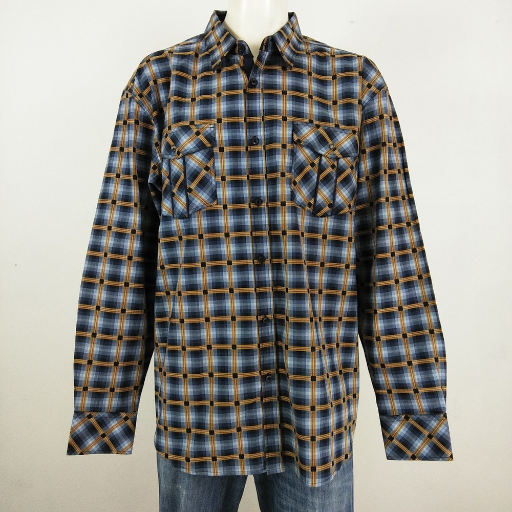 Veno Clothing plaid long sleeve men's shirt